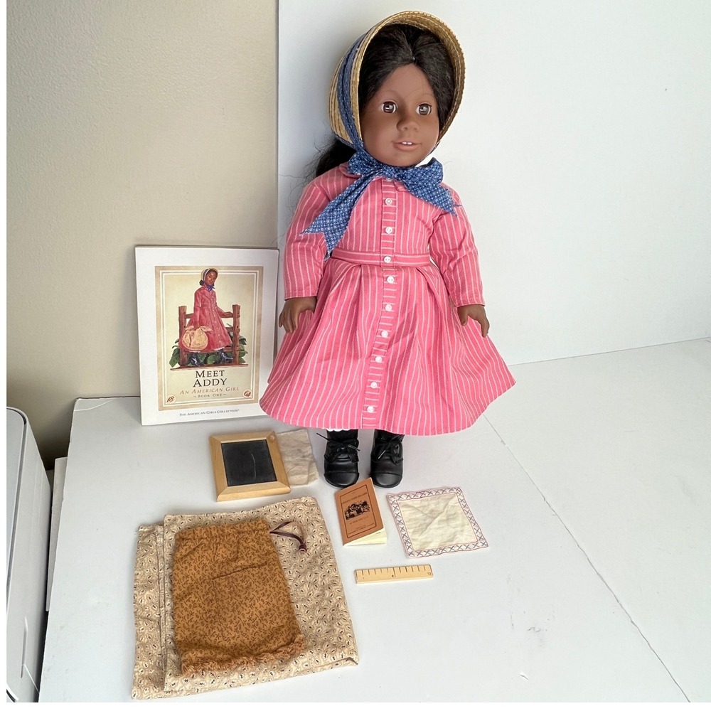 Vintage Pleasant Company Addy Walker American Girl Doll Meet Outfit Book Lot